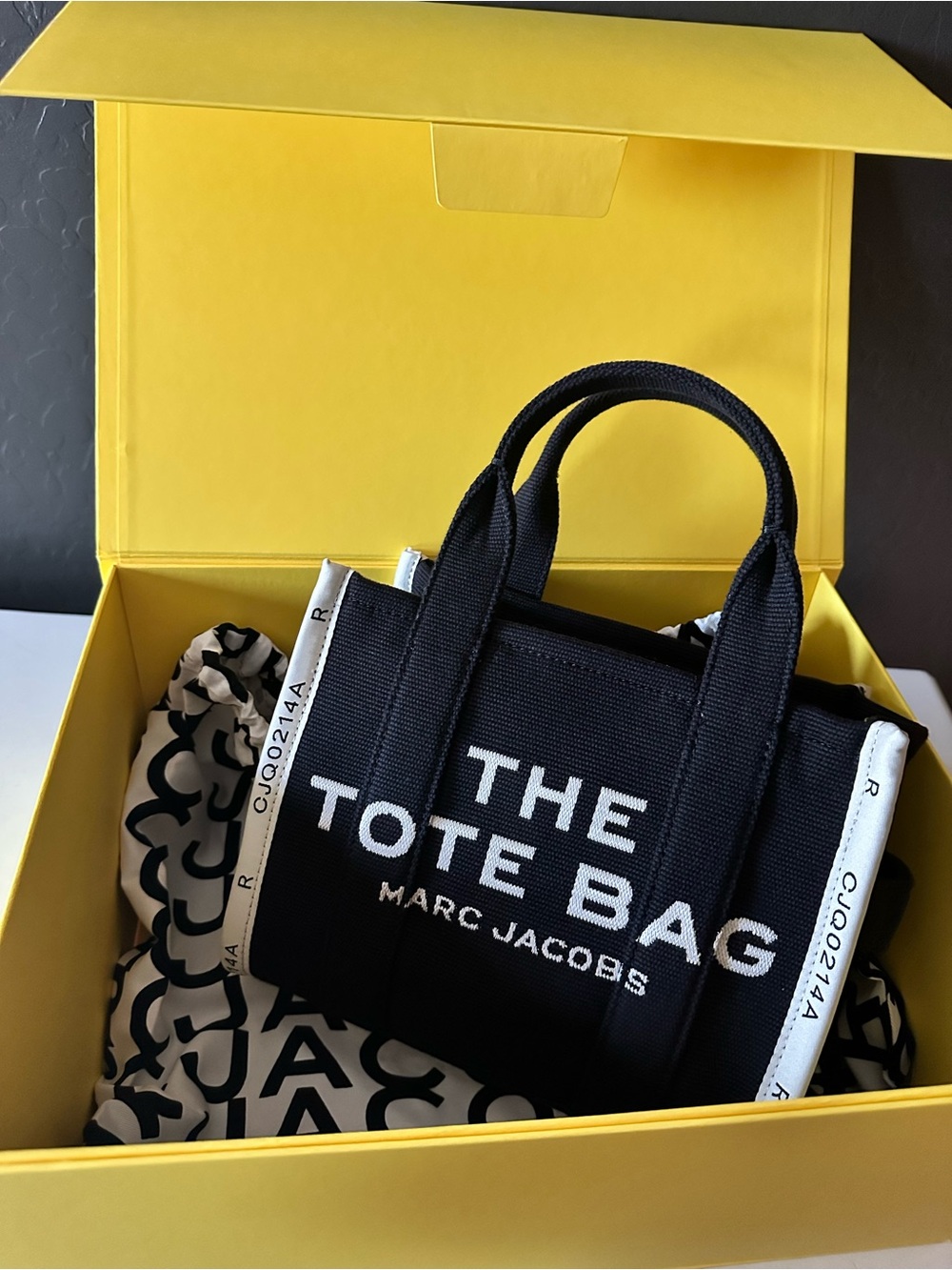 Marc Jacobs Black Canvas 'The Tote Bag' Small Carryall